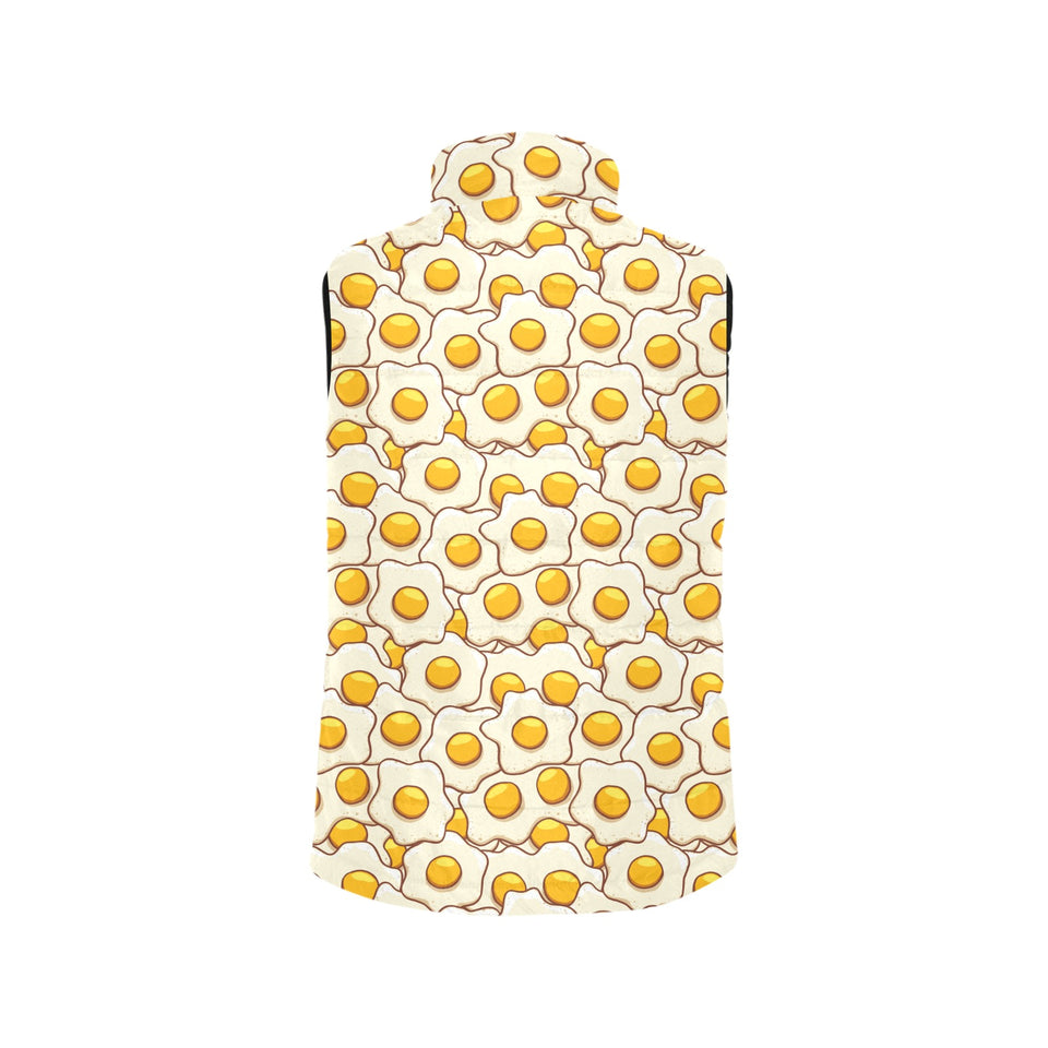 Fried Eggs Pattern Print Design 02 Men's Padded Vest