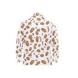 peanuts pattern background Men's Long Sleeve Polo Shirt