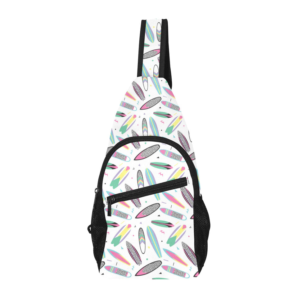 Surfboard Pattern Print Design 04 All Over Print Chest Bag