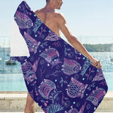 Cute owls pattern boho style ornament Beach Towel