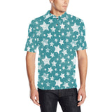 Vintage star pattern Men's All Over Print Polo Shirt