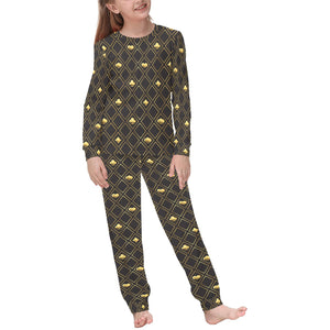 Casino Cards Suits Pattern Print Design 01 Kids' Boys' Girls' All Over Print Pajama Set