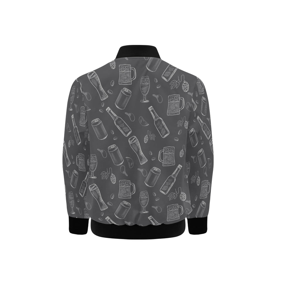 Beer hand drawn pattern Kids' Boys' Girls' Bomber Jacket