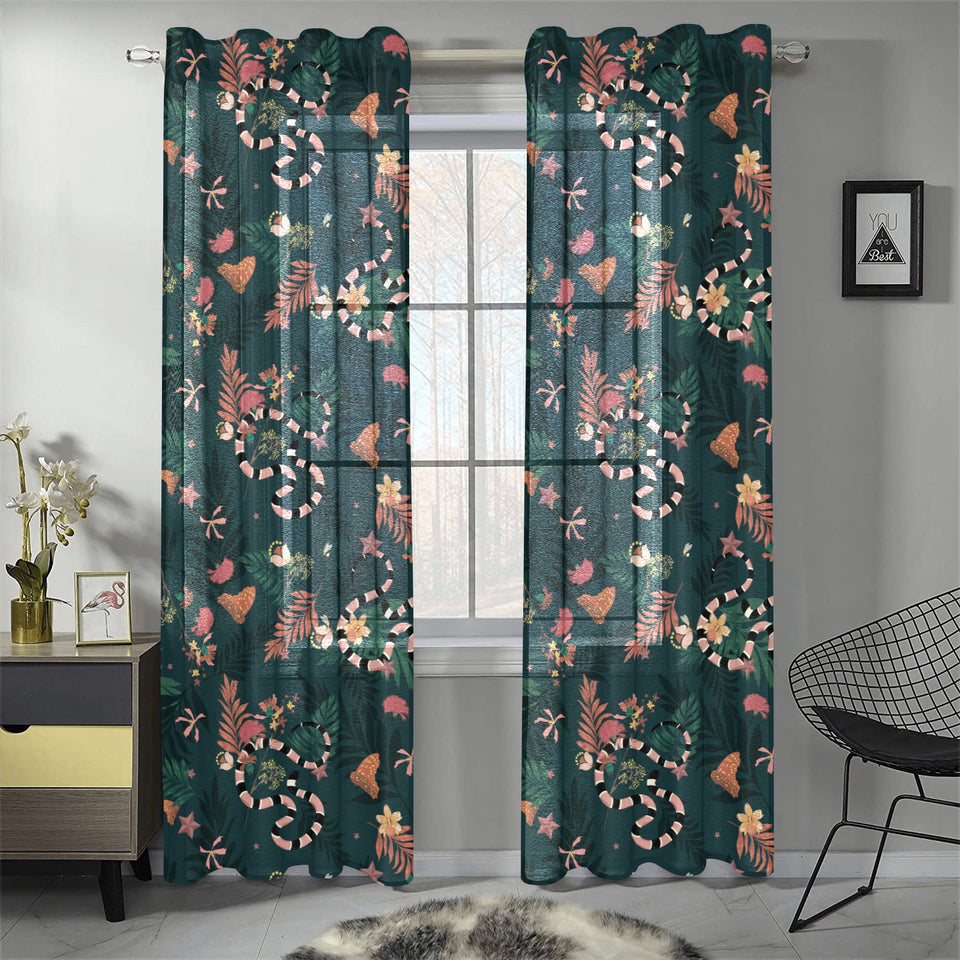 Snake forest pattern Gauze Curtain