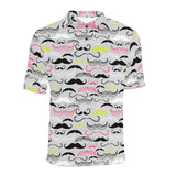 Mustache Beard Pattern Print Design 02 Men's All Over Print Polo Shirt