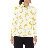 Banana pattern Women's Long Sleeve Polo Shirt