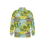 Hand drawn windmill pattern Men's Long Sleeve Polo Shirt