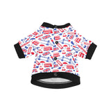 British Pattern Print Design 01 All Over Print Pet Dog Round Neck Fuzzy Shirt