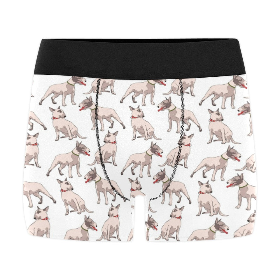 Bull Terrier Pattern Print Design 04 Men's All Over Print Boxer Briefs Men's Underwear
