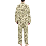 Light Green camouflage pattern Men's Long Pajama Set