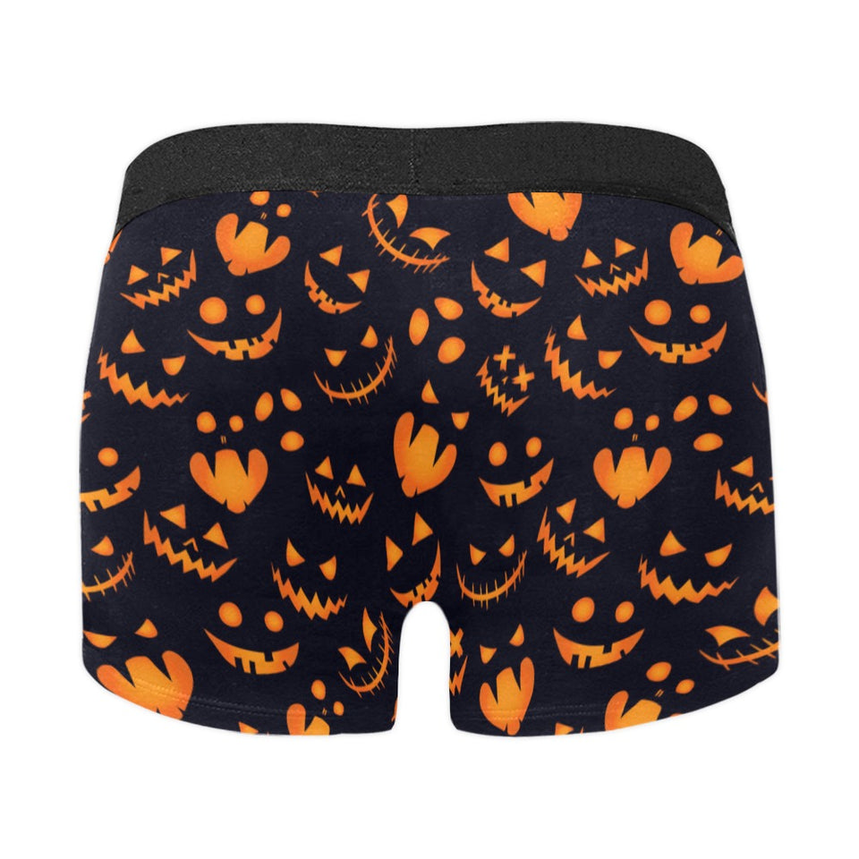 Halloween pattern Pumpkin background Men's All Over Print Boxer Briefs Men's Underwear