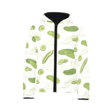 Cucumber sketch pattern Kids' Boys' Girls' Padded Hooded Jacket