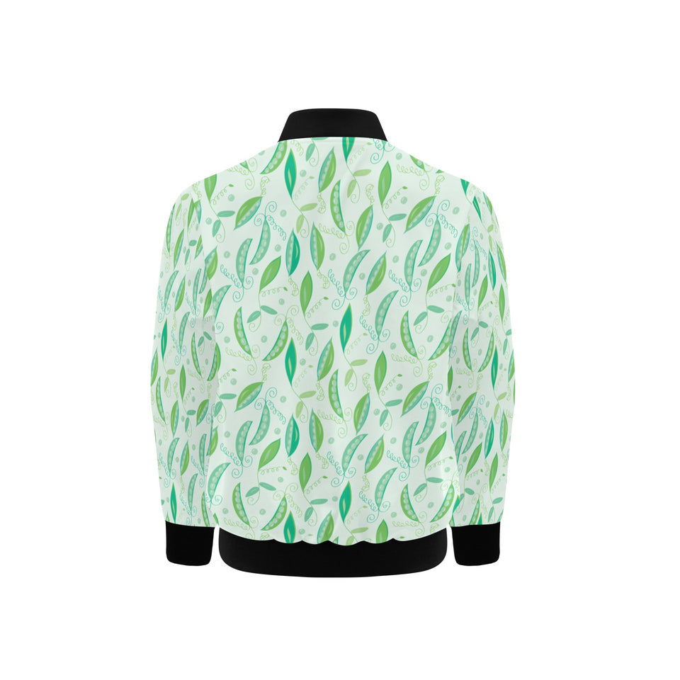 Green Peas Pattern Print Design 01 Kids' Boys' Girls' Bomber Jacket