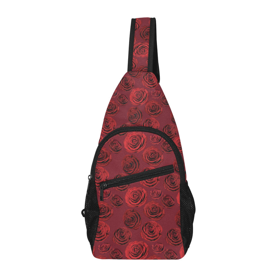 Rose Pattern Print Design 03 All Over Print Chest Bag