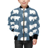 polar bear mother her child pattern Kids' Boys' Girls' Bomber Jacket