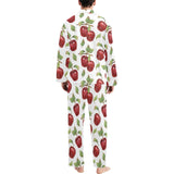 Red apples pattern Men's Long Pajama Set