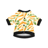 Carrot Pattern Print Design 01 All Over Print Pet Dog Round Neck Fuzzy Shirt