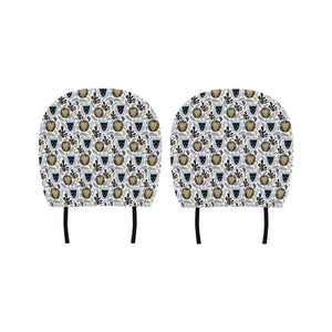 Lion Pattern Print Design 05 Car Headrest Cover