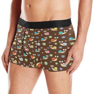 Snail Pattern Print Design 03 Men's All Over Print Boxer Briefs Men's Underwear