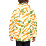 Carrot Pattern Print Design 01 Kids' Boys' Girls' Padded Hooded Jacket