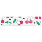 cherry pattern white background Table Runner