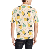 lemon flower leave pattern Men's All Over Print Polo Shirt