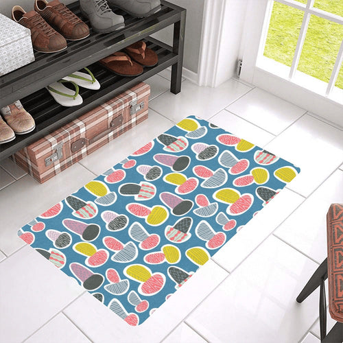 Colorful mushroom design pattern Doormat