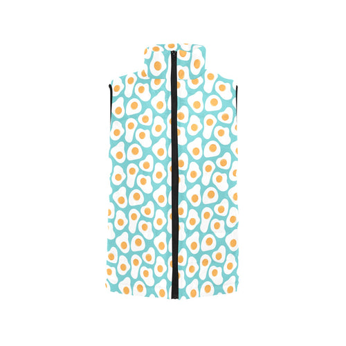 Fried Eggs Pattern Print Design 04 Men's Padded Vest
