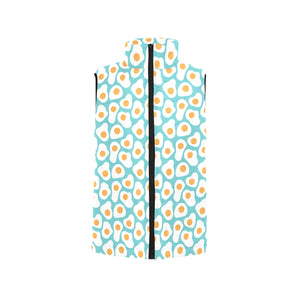 Fried Eggs Pattern Print Design 04 Men's Padded Vest