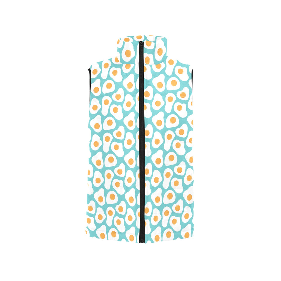 Fried Eggs Pattern Print Design 04 Men's Padded Vest