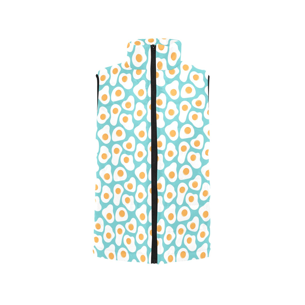 Fried Eggs Pattern Print Design 04 Men's Padded Vest