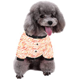 Fire flame watercolor pattern All Over Print Pet Dog Round Neck Fuzzy Shirt