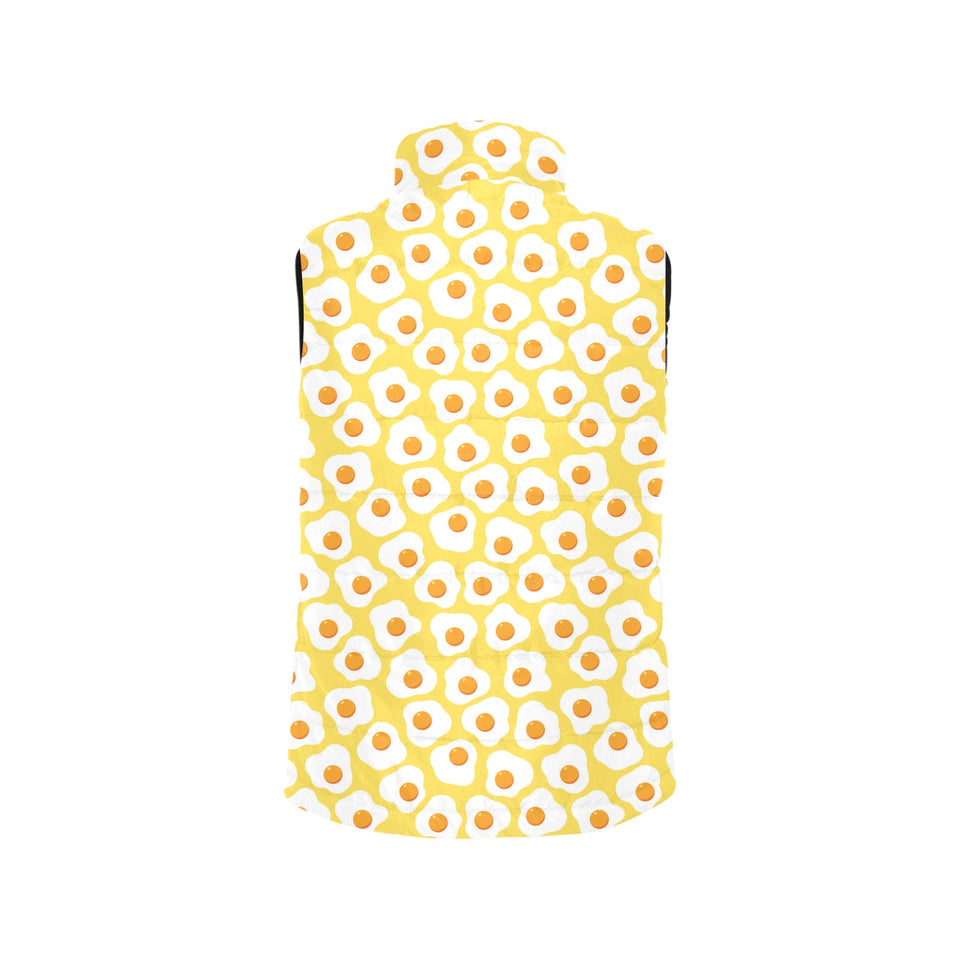 Fried Eggs Pattern Print Design 05 Men's Padded Vest