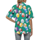 Billiard Ball Pattern Print Design 01 Women's All Over Print Hawaiian Shirt