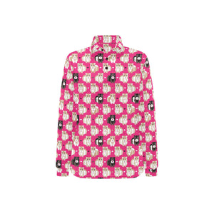 Guinea Pig Pattern Print Design 01 Women's Long Sleeve Polo Shirt