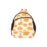 Orange Maple Leaf pattern All Over Print Chest Bag