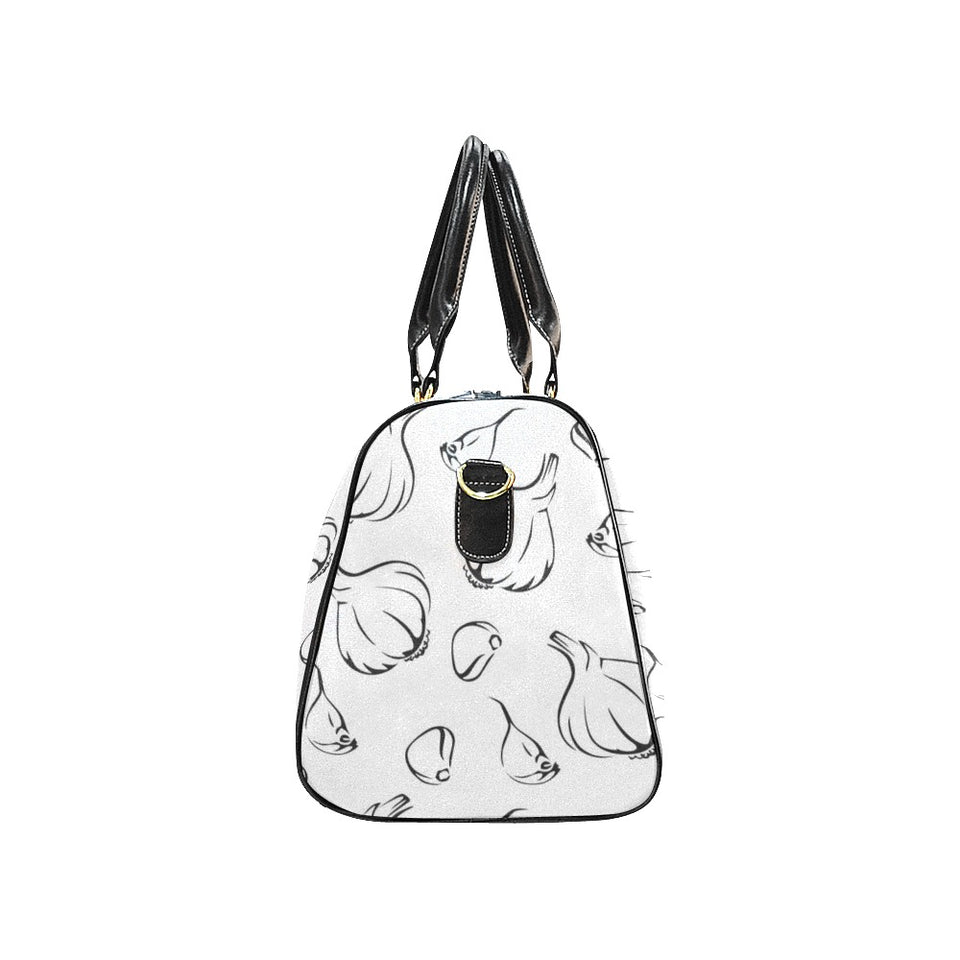 Garlic pattern black white Travel Bag