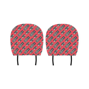 Camera Pattern Print Design 05 Car Headrest Cover