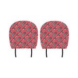 Camera Pattern Print Design 05 Car Headrest Cover