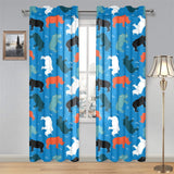 Colorful rhino pattern Gauze Curtain