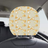 Cute fat shiba inu dog pattern Car Headrest Cover