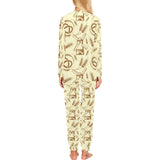 Windmill Wheat pattern Women's All Over Print Pajama Set