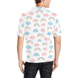 Cute rainbow clound pattern Men's All Over Print Polo Shirt