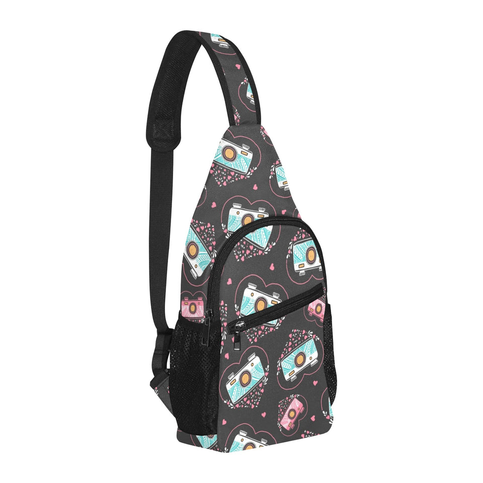 Camera Pattern Print Design 04 All Over Print Chest Bag