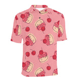 Cake cherry pattern Men's All Over Print Polo Shirt