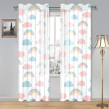 Cute rainbow clound pattern Gauze Curtain