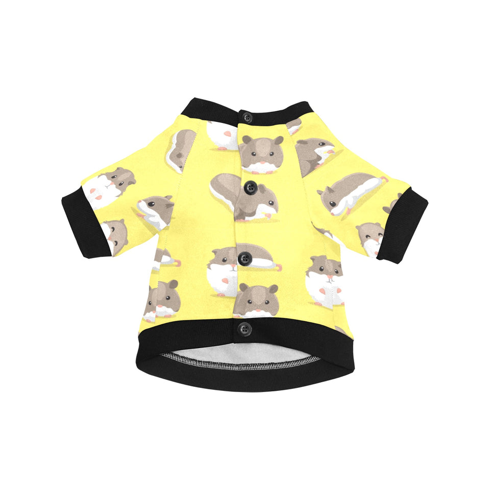Cute Hamster pattern All Over Print Pet Dog Round Neck Fuzzy Shirt
