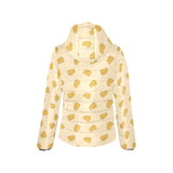 Cheese pattern Women's Padded Hooded Jacket