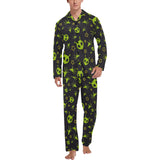 Alien Pattern Print Design 02 Men's Long Pajama Set