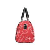 sushi pattern red background Travel Bag